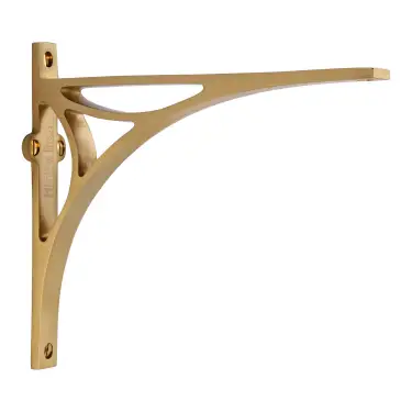 Click Here To Enlarge This Photo Of BR2190 8-SB Heritage Brass Bridge Shelf Bracket 8'' x 6&period;5'' Satin Brass finish