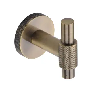 V1042-AT Heritage Brass Knurled Bar Hook Antique Brass Finish