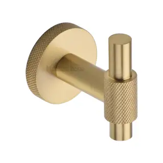 V1042-SB Heritage Brass Knurled Bar Hook Satin Brass Finish