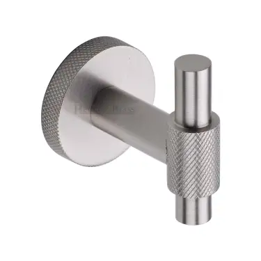 Click Here To Enlarge This Photo Of V1042-SN Heritage Brass Knurled Bar Hook Satin Nickel Finish