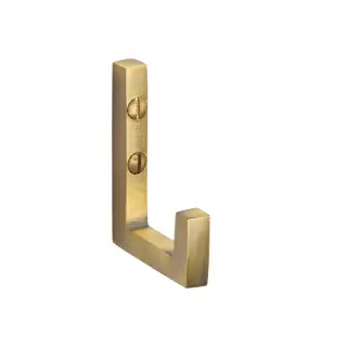 V1045-AT Heritage Brass Square Single Robe Hook Antique Brass finish
