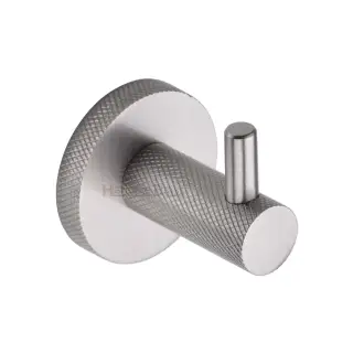 V1046-SN Heritage Brass Knurled Hook with Peg Satin Nickel Finish