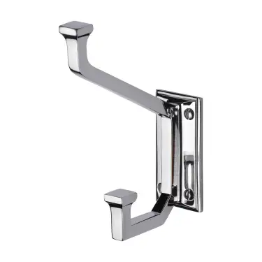 Click Here To Enlarge This Photo Of V1053-PC Heritage Brass Rectangular Hat and Coat Hook Polished Chrome finish