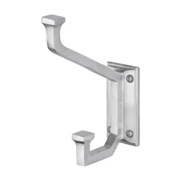 Click Here To Enlarge This Photo Of V1053-SC Heritage Brass Rectangular Hat and Coat Hook Satin Chrome finish
