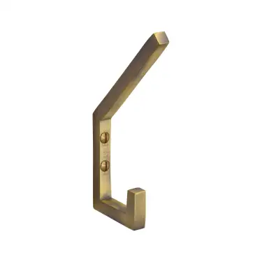 Click Here To Enlarge This Photo Of V1055-AT Heritage Brass Square Double Robe Hook Antique Brass finish