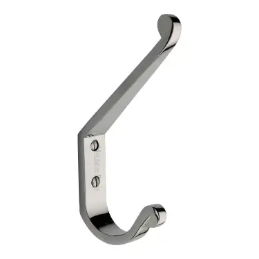 Click Here To Enlarge This Photo Of V1055-PC Heritage Brass Square Double Robe Hook Polished Chrome finish