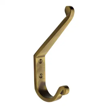Click Here To Enlarge This Photo Of V1066-AT Heritage Brass Angular Hook Antique Brass finish