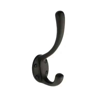 Click Here To Enlarge This Photo Of V1068 142-BKMT Heritage Brass Classic Hat & Coat Hook Matt Black finish