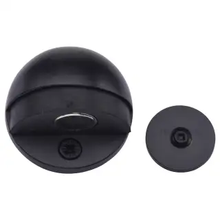 V1080 MAG-BKMT Heritage Brass Round Shielded Floor Mounted Magnetic Door Stop Matt Black finish