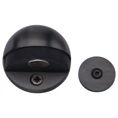 Click Here To Enlarge This Photo Of V1080 MAG-MB Heritage Brass Round Shielded Floor Mounted Magnetic Door Stop Matt Bronze finish