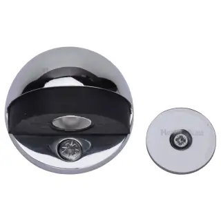 V1080 MAG-PC Heritage Brass Round Shielded Floor Mounted Magnetic Door Stop Polished Chrome finish