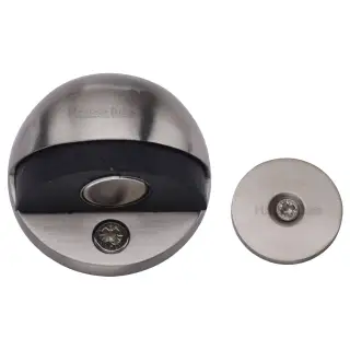 V1080 MAG-SN Heritage Brass Round Shielded Floor Mounted Magnetic Door Stop Satin Nickel finish