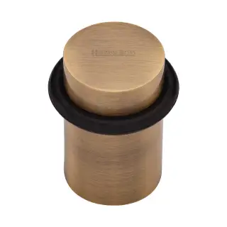 V1083-AT Heritage Brass Round Door Stop Antique Brass finish