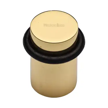 Click Here To Enlarge This Photo Of V1083-PB Heritage Brass Round Door Stop Polished Brass finish