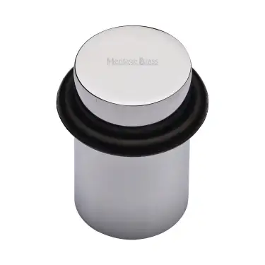 Click Here To Enlarge This Photo Of V1083-PC Heritage Brass Round Door Stop Polished Chrome finish