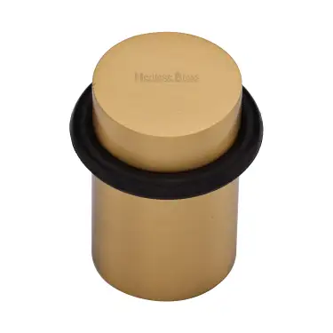 Click Here To Enlarge This Photo Of V1083-SB Heritage Brass Round Door Stop Satin Brass finish