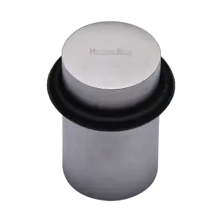 V1083-SC Heritage Brass Round Door Stop Satin Chrome finish