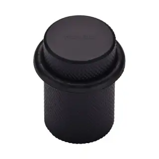 V1085-BKMT Heritage Brass Round Door Stop Knurled Matt Black finish