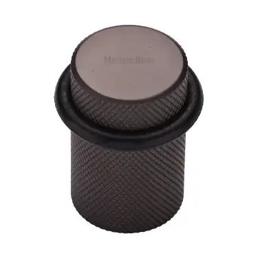 Click Here To Enlarge This Photo Of V1085-MB Heritage Brass Round Door Stop Knurled Matt Bronze finish