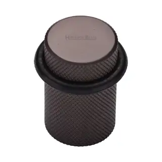 V1085-MB Heritage Brass Round Door Stop Knurled Matt Bronze finish
