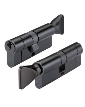 Click Here To Enlarge This Photo Of V5EP60CTBKE - Zoo Hardware Vier V5 Euro Profile Cylinder & Turn 60mm &lpar;30&sol;30T&rpar; Black