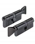 V5EP60CTBKE - Zoo Hardware Vier V5 Euro Profile Cylinder & Turn 60mm &lpar;30&sol;30T&rpar; Black