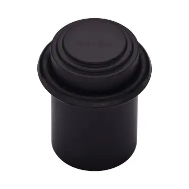 Click Here To Enlarge This Photo Of V1086-BKMT Heritage Brass Round Door Stop Stepped Matt Black finish