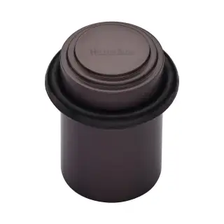 V1086-MB Heritage Brass Round Door Stop Stepped Matt Bronze finish