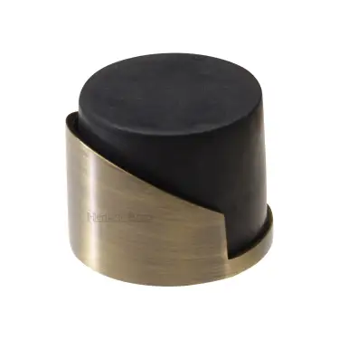 Click Here To Enlarge This Photo Of V1087-AT Heritage Brass Round Mounted Door Stop Antique Brass finish