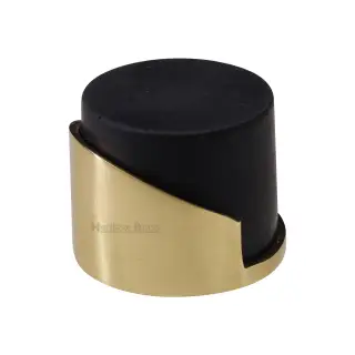 V1087-PB Heritage Brass Round Mounted Door Stop Polished Brass finish