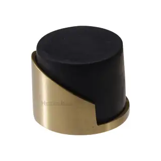 V1087-SB Heritage Brass Round Mounted Door Stop Satin Brass finish
