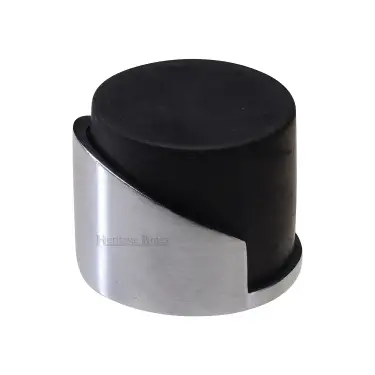 Click Here To Enlarge This Photo Of V1087-SC Heritage Brass Round Mounted Door Stop Satin Chrome finish