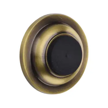 Click Here To Enlarge This Photo Of V1194-AT Heritage Brass Wall Mounted Door Stop Buffer Antique Brass Finish