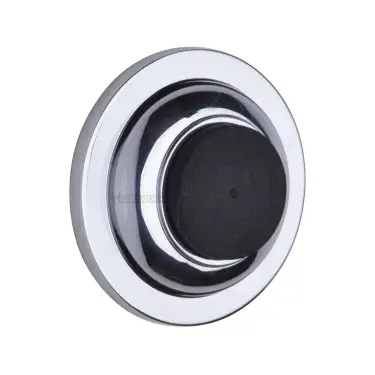 Click Here To Enlarge This Photo Of V1194-PC Heritage Brass Wall Mounted Door Stop Buffer Polished Chrome Finish