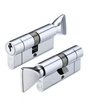 Click Here To Enlarge This Photo Of V5EP7030CTPCE - Zoo Hardware Vier V5 Euro Profile Cylinder & Turn 100mm &lpar;70&sol;30T&rpar; Polished Chrome