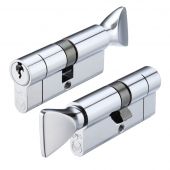 V5EP70CTPCE - Zoo Hardware Vier V5 Euro Profile Cylinder & Turn 70mm &lpar;35&sol;35T&rpar; Polished Chrome