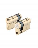 V5EP70SPBE - Zoo Hardware Vier V5 Euro Profile Single Cylinder 70mm &lpar;60&sol;10&rpar; Polished Brass