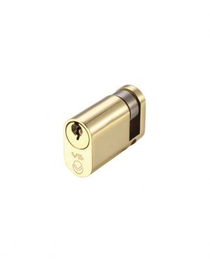 Click Here To Enlarge This Photo Of V5OP40SPBE - Zoo Hardware Vier V5 Oval Profile Single Cylinder 40mm &lpar;30&sol;10&rpar; Polished Brass