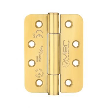 Click Here To Enlarge This Photo Of VHC243RPVD - Zoo Hardware Vier Grade 14 Concealed Bearing Hinges &lpar;Radius&rpar; 102 x 76 x 3mm - PVD Stainless Brass