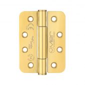 VHC243RPVD - Zoo Hardware Vier Grade 14 Concealed Bearing Hinges &lpar;Radius&rpar; 102 x 76 x 3mm - PVD Stainless Brass