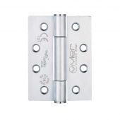 VHC243S - Zoo Hardware Vier Grade 14 Concealed Bearing Hinges &lpar;Square&rpar; 102 x 76 x 3mm - Satin Stainless Steel