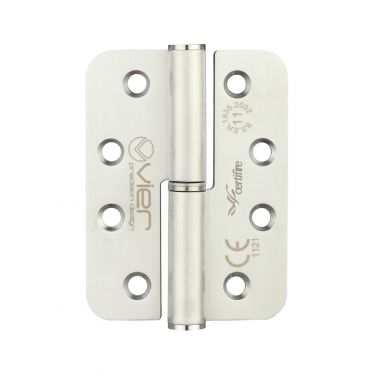 Click Here To Enlarge This Photo Of VLHL243RS - Zoo Hardware Vier Grade 11 Lift Off Hinges &lpar;Radius&rpar; 102 x 76 x 3mm &lpar;Left Hand&rpar; - Satin Stainless Steel