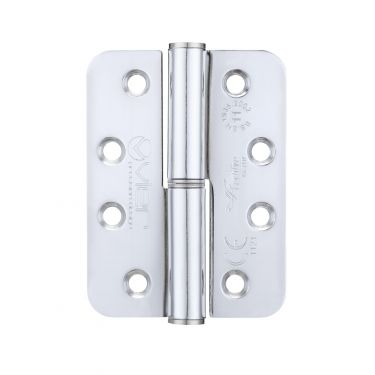 Click Here To Enlarge This Photo Of VSLHR43RCP - Zoo Hardware Vier Grade 11 Lift Off Hinges &lpar;Radius&rpar; 102 x 76 x 3mm &lpar;Right Hand&rpar; Polished Chrome
