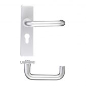 ZAA011EPSA - Zoo Hardware Return to Door Lever on Euro Profile Backplate &lpar;47&period;5mm c&sol;c&rpar; Aluminium