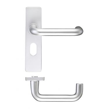 Click Here To Enlarge This Photo Of ZAA011OPSA - Zoo Hardware Return to Door Lever on Oval Profile Backplate &lpar;48&period;5mm c&sol;c&rpar; Aluminium