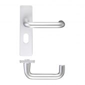 ZAA011OPSA - Zoo Hardware Return to Door Lever on Oval Profile Backplate &lpar;48&period;5mm c&sol;c&rpar; Aluminium