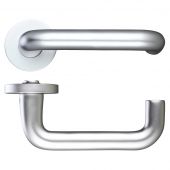 ZAA030SA - Zoo Hardware 19mm Return to Door Lever on Round Screw on Rose &lpar;53mm dia&rpar; Aluminium