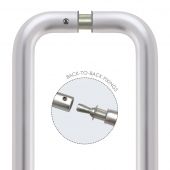ZAAD425BSABB - Zoo Hardware &lpar;Pair&rpar; 425mm x 19mm 'D' Pull Handles with Back to Back Fixings - Aluminium