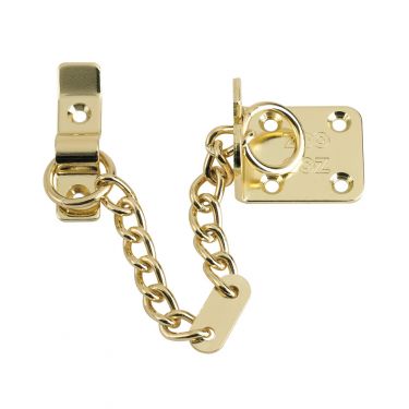 Click Here To Enlarge This Photo Of ZAB15 - Zoo Hardware Heavy Duty Door Chain &lpar;200mm Chain Length&rpar; Polished Brass