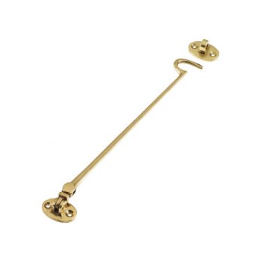 Click Here To Enlarge This Photo Of ZAB65 - Zoo Hardware Cabin Hook &lpar;Heavyweight&rpar; 12" Polished Brass